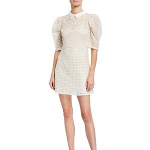 English Factory Check Puff Sleeve Mini Dress NWT